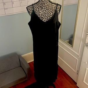 Satiny spaghetti strap slip dress from the drop